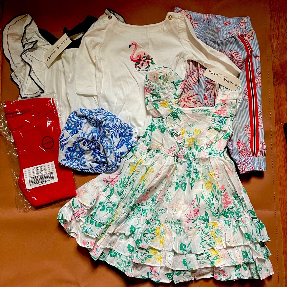 Mostly NWT Janie & Jack bundle 12-18M